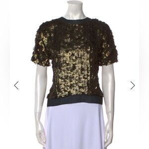 Top En Soie Et Dentelle Diane Von Furstenberg 'Ainslee' - Taille 4, Multicolore, Neuf Sans étiquette (valeur 325$)